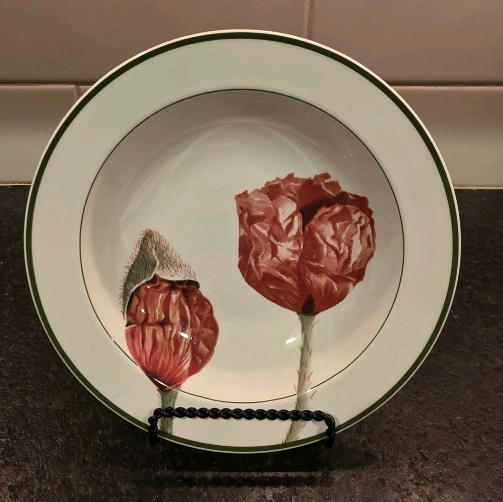 Villeroy & Boch Flora Poppy Rimmed Soup Cereal Bowl